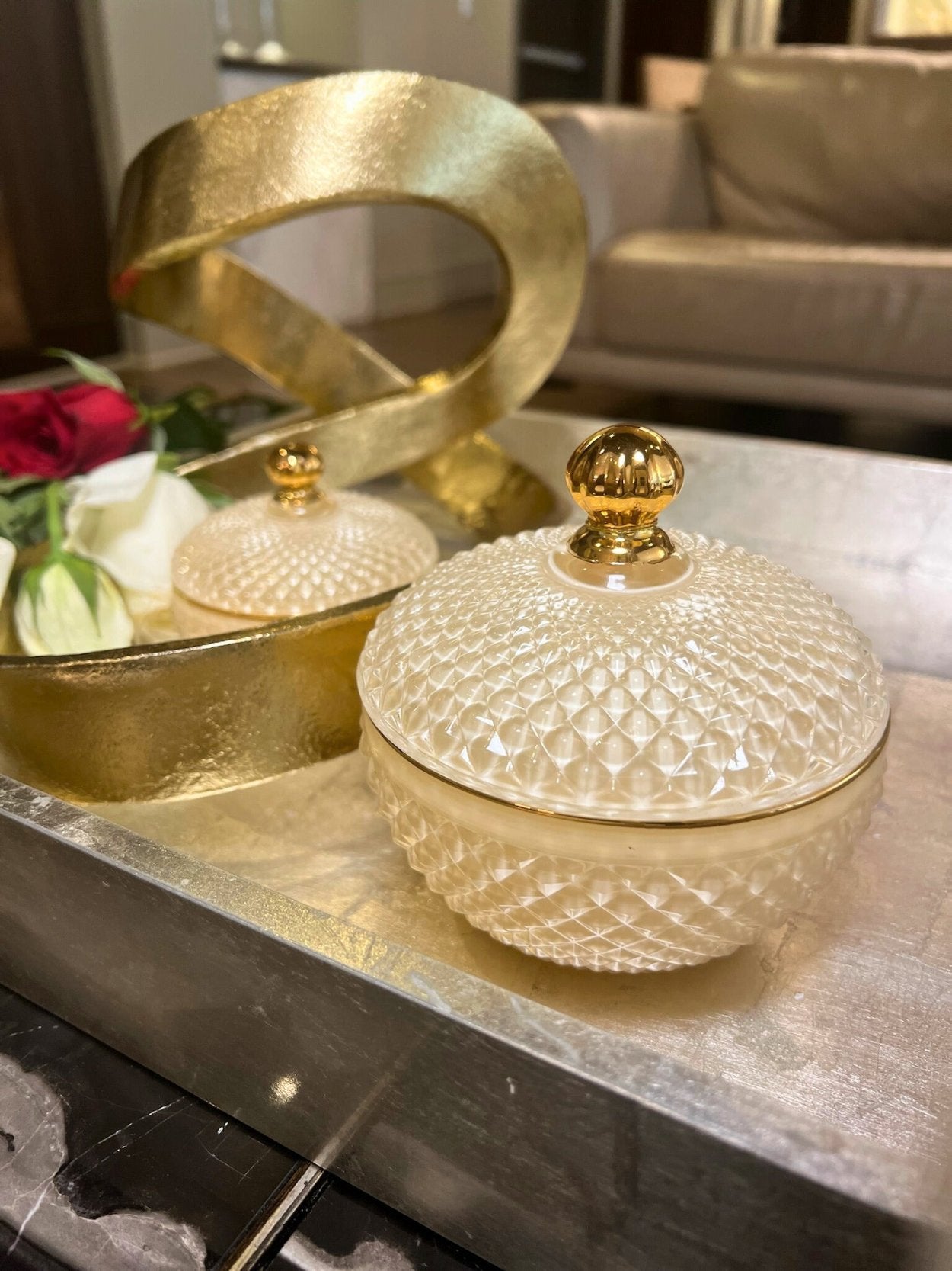 Our beautiful ivory Ayo candle