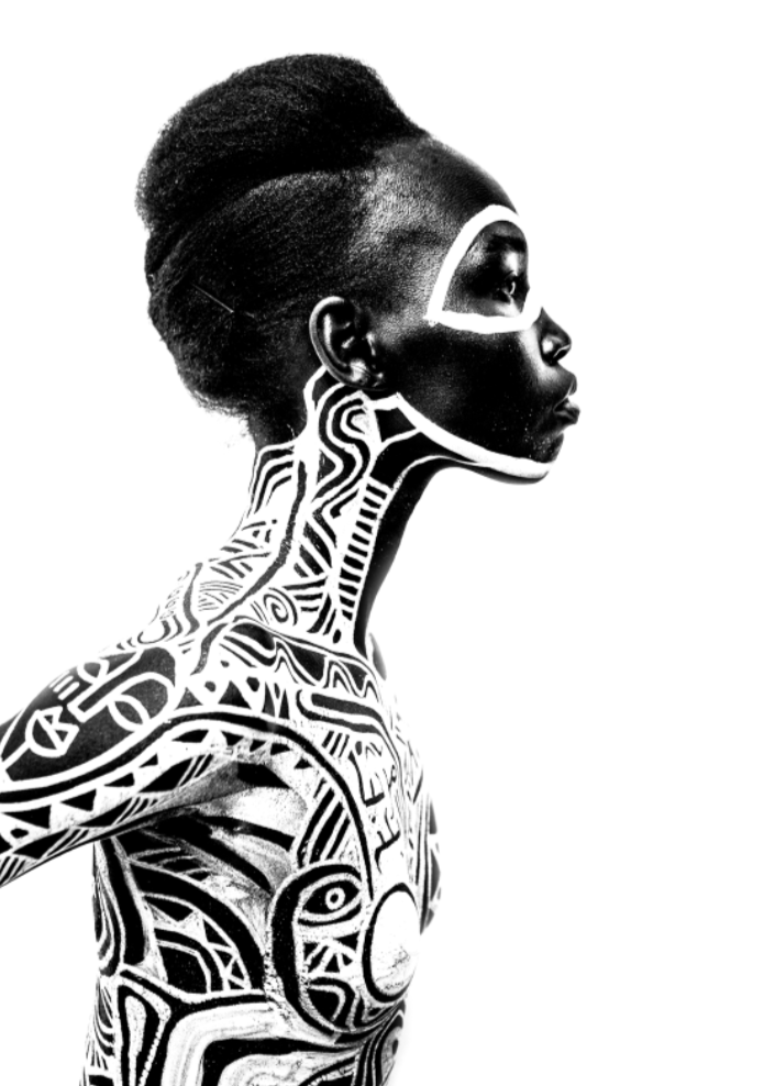 Nigerian woman with body paint
